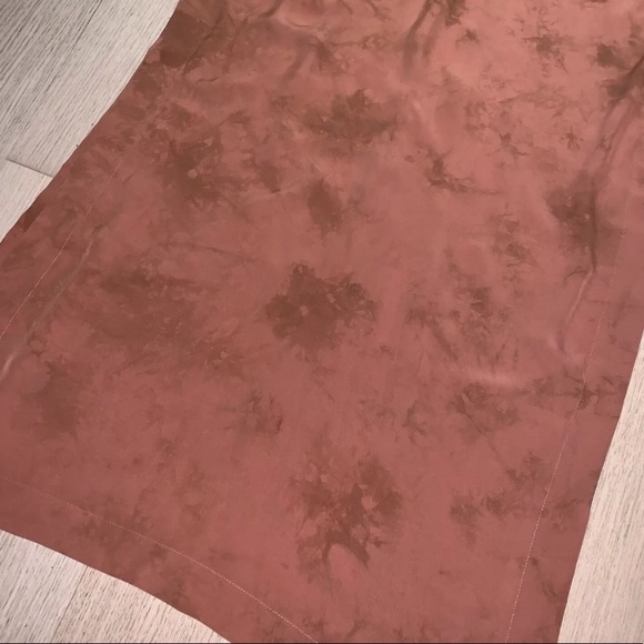 Zara terracotta burnt orange tie dye tunic muni midi maxi dress XS NBW - Picture 5 of 5